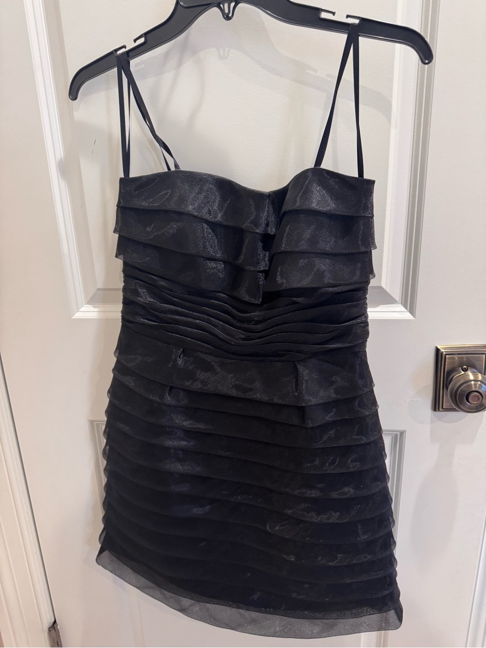 BCBG Black Tiered Ruffle Mini Dress